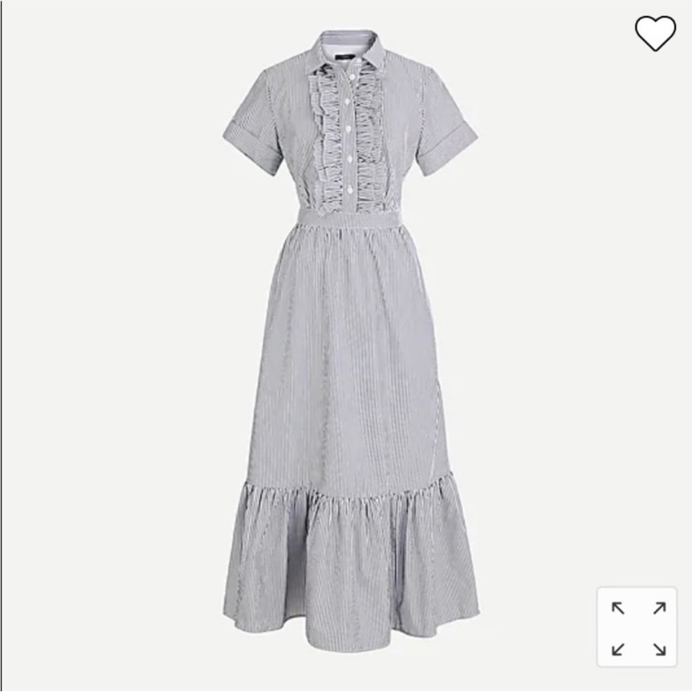🩵🩵 NWT J Crew Ruffle Front Midi Dress
